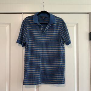 Brooks Brothers Men's Supima‎ Cotton Original Fit Polo Blue Orange Size M